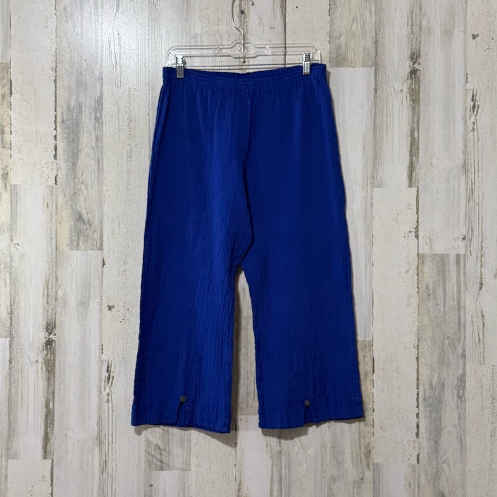 Cottonways Gauzy Lightweight Royal Blue Women's Capris